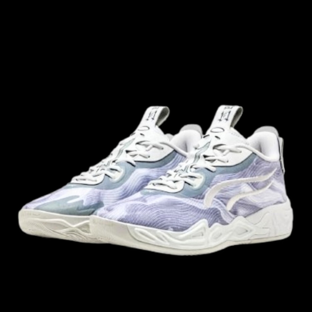 PUMA MB.04 Lo Team Lamelo Kids Size 7Y Feather Grey Cool Mid Grey
